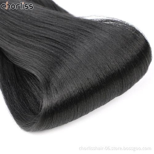 Wholesale Ombre Black Blonde Long Straight Package Hair Bundles Weft WeaveSynthetic Hair Bundles Extension Hair Weaves For Women